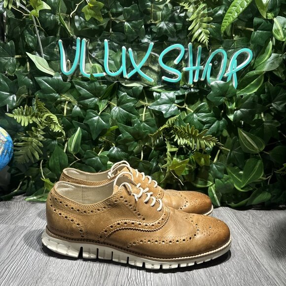 Cole Haan Zerogrand Wingtip Oxford  Men size 9.5 M Farro Birch  brown main image 6